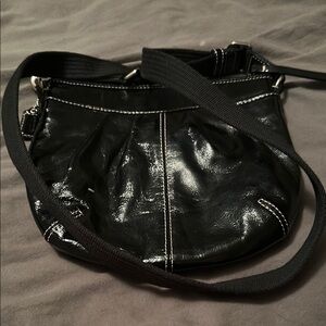 Black Leather Crossbody Bag